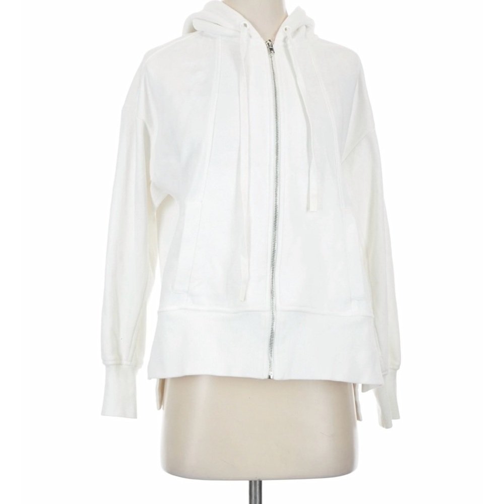 White Zip-Up Hoodie
